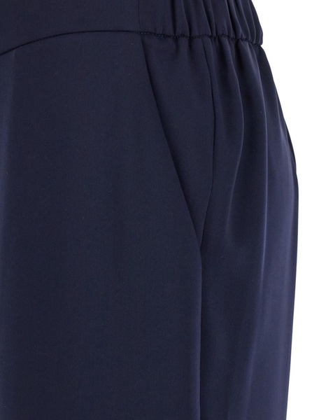 Blu Pants with Elasticised Waist in Tech Fabric Woman