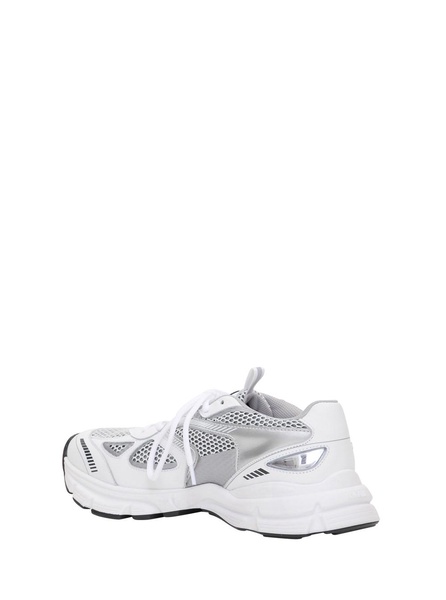 'Marathon Runner' Silver and White Sneakers wth Logo in Leather Blend Man Axel Arigato