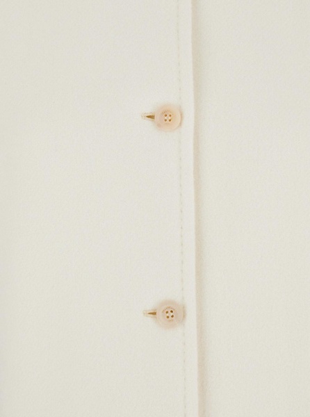 'Eligio' White Single-Breasted Jacket with Patch Pockets in Wool Woman