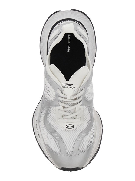 'Circuit' Grey Sneakers with Logo on the Sole and Back in Tech Fabric Blend Man