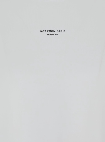 'slogan Classique' White Classic T-shirt With Logo Print In Cotton Blend Man