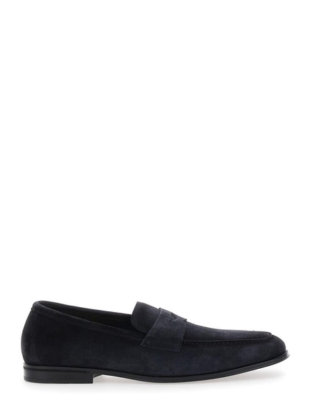 'nottingham' Black Slip-on Loafers In Leather Man