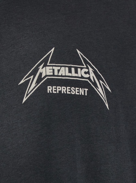 '40 Year Anniversary X Metallica' Black T-shirt With Front And Back Logo Print In Cotton Blend Man