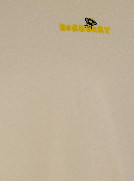 Beige T-shirt With Maxi Bee Print On The Back In Cotton Man