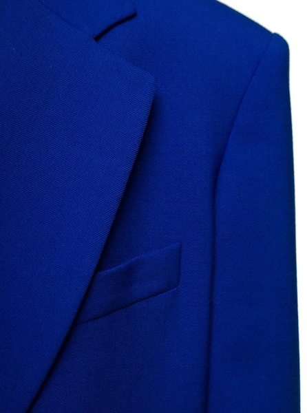 'guia' Oversized Electric Blue Single-breasted Jacket In Viscose Blend Woman
