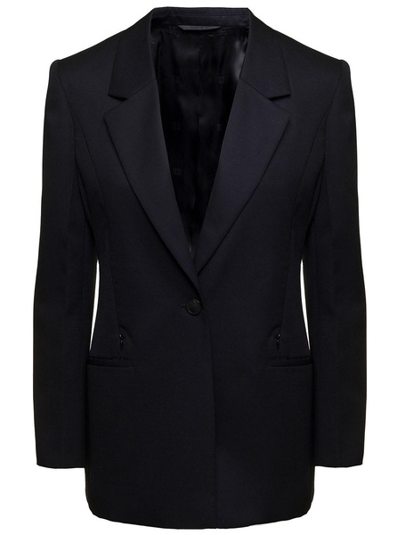 Single-breasted Jacket With Notched Revers