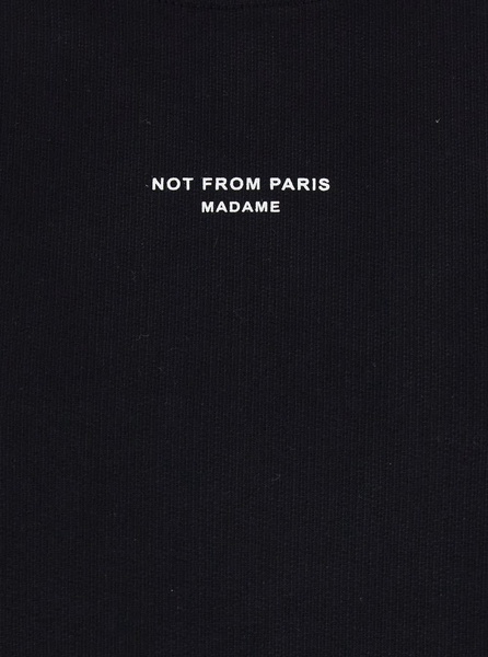 'le Slogan Classique' Black Crewneck Sweatshirt With Contrasting Print In Cotton Man