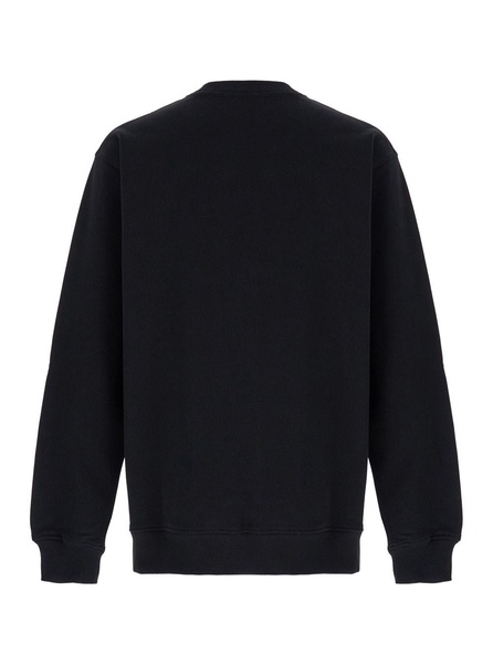 'le Slogan Classique' Black Crewneck Sweatshirt With Contrasting Print In Cotton Man