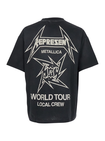 '40 Year Anniversary X Metallica' Black T-shirt With Front And Back Logo Print In Cotton Blend Man