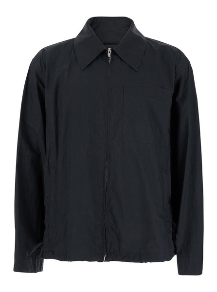 Bottega Veneta Grey Jacket With Pocket On The Front And Resin Finish In Cotton Man