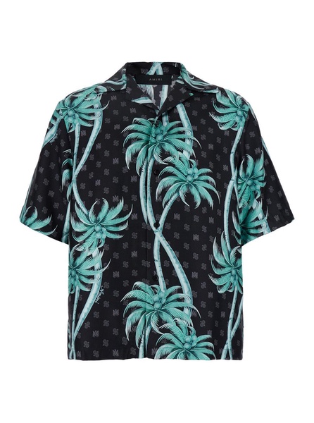 Amiri Multicolor Bowling Shirt With Cuban Collar And All-Over Print In Silk Man