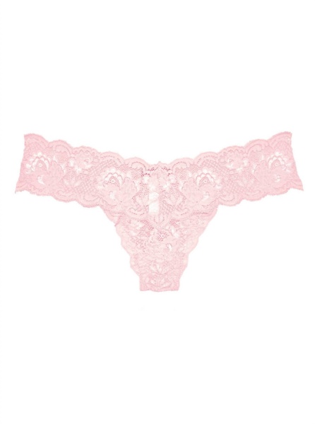 women's never say never cutie thong panty in pink lilly