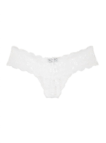 women's never say never cutie thong panty in white