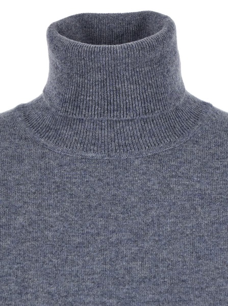 Grey Turtleneck In Cashmere Woman