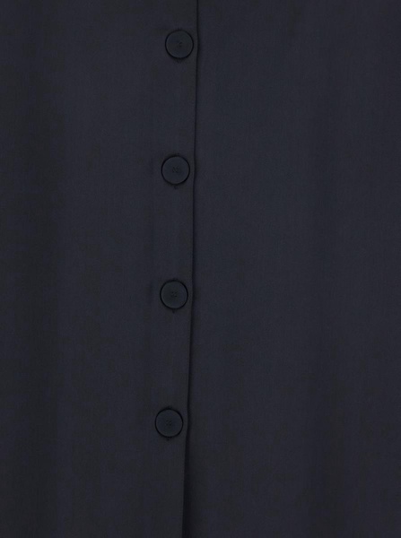 Blue Blouse With Three-Quarter Sleeves In Satin Woman