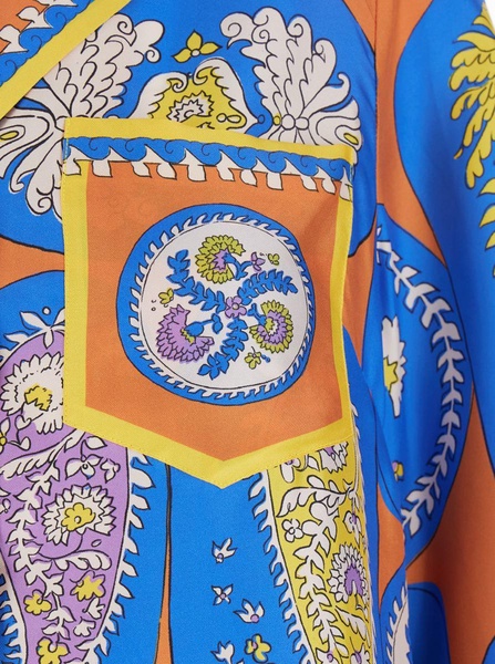 'Luis' Multicolor Shirt With All-Over Printed Motif In Silk Woman