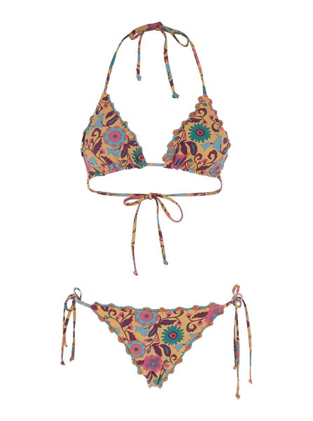 Multicolor Bikini With All-Over Print In Tech Fabricr Woman
