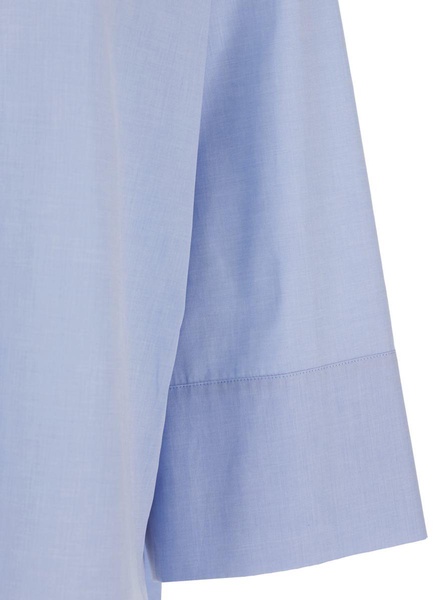 'Alighieri' Blue Shirt With V Neck And Wide Sleeves In Cotton Woman