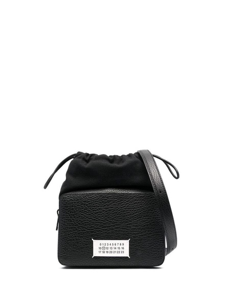Black '5Ac Camera Medium' Crossbody Bag With Patch Logo In Leather Woman