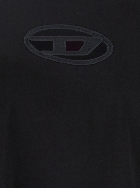 'T-Boxt-Od' Black Crewneck T-Shirt With D Logo On The Front In Cotton Man