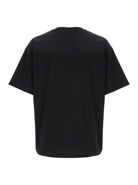 'T-Boxt-Od' Black Crewneck T-Shirt With D Logo On The Front In Cotton Man