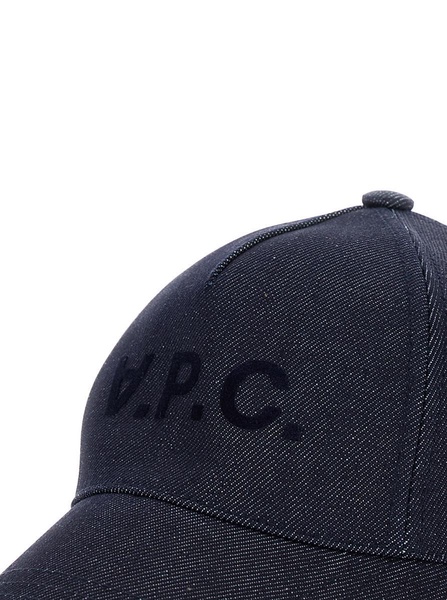'Eden' Blue Baseball Cap With Embroidery In Denim Man
