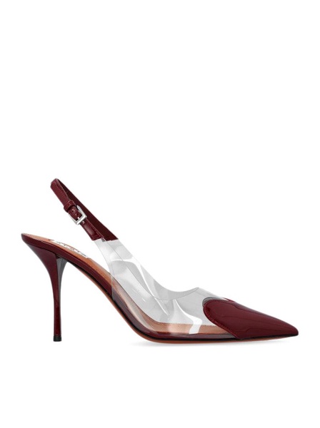 Alaia Women Le Cœur Slingbacks In Patent Calfskin