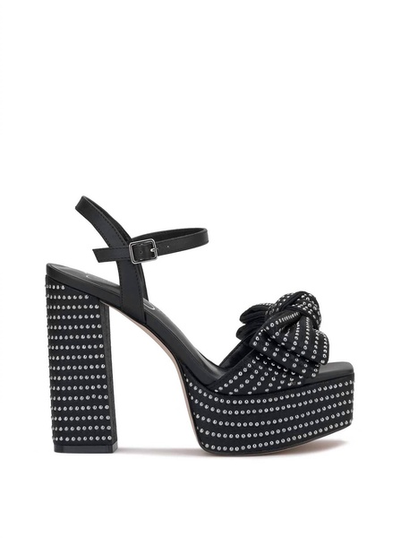 lollien ankle strap platform sandal in black