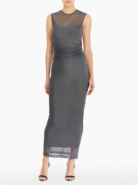 lyle midi dress in grey