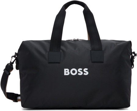 Black Contrast Logo Holdall Duffle Bag