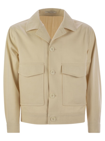 Stretch Cotton Blend Jacket
