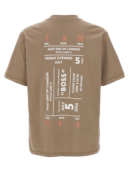 Te Records T-Shirt Brown