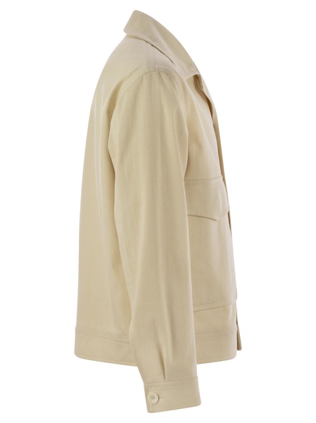 Stretch Cotton Blend Jacket