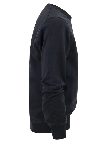 Stone Island Men Crew-Neck Sweatshirt With Stone Island Badge