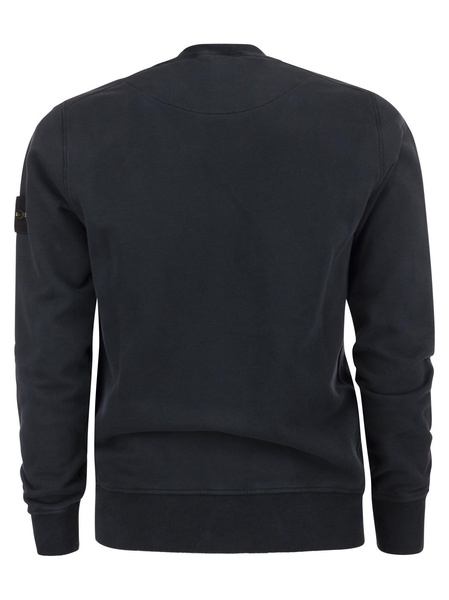 Stone Island Men Crew-Neck Sweatshirt With Stone Island Badge