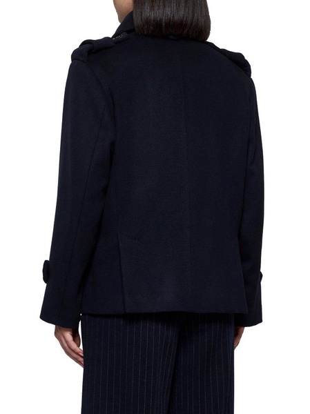 Max Mara 'Laveno' Blue Wool Blend Coat Women