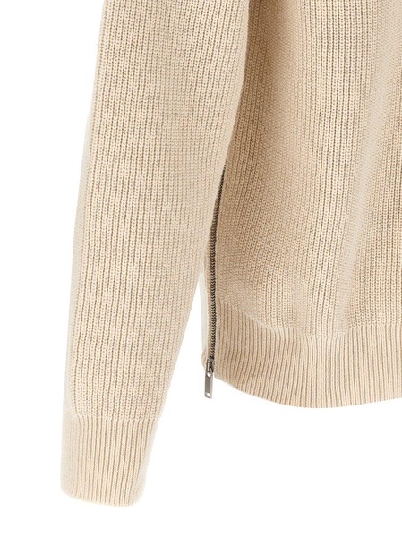 Zip Sweater Sweater, Cardigans Beige
