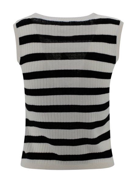 Ribbed Wool And Silk Top