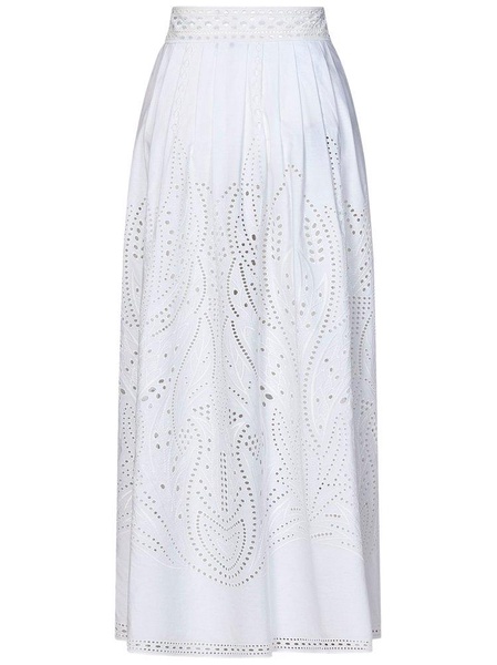 Lace-detail High Waist Maxi Skirt