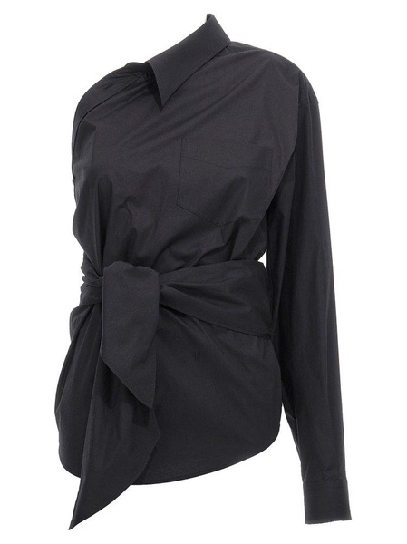 One-Shoulder Shirt Shirt, Blouse Black
