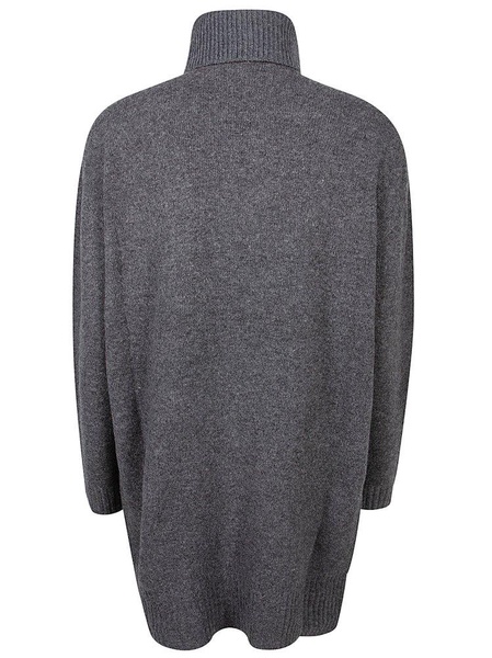 Half Zipped Long Sleeved Knitted Dress