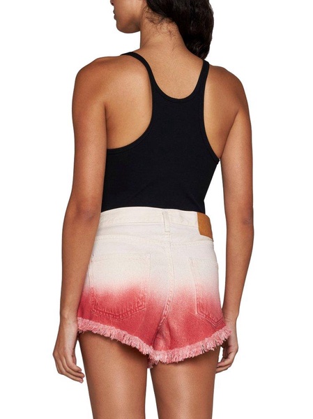 Two-tone Denim Shorts