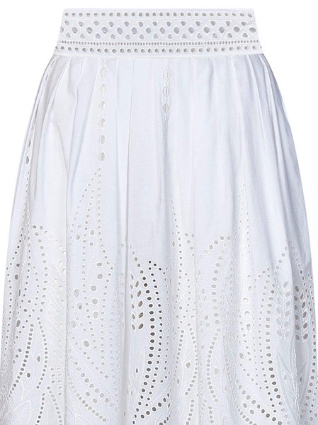 Lace-detail High Waist Maxi Skirt