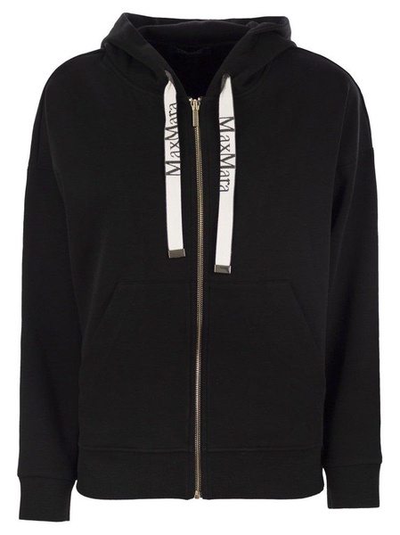 Jour cotton jersey zip up sweatshirt
