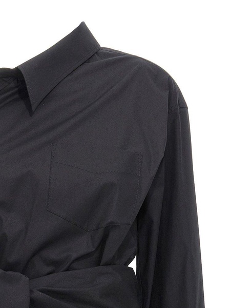 One-Shoulder Shirt Shirt, Blouse Black
