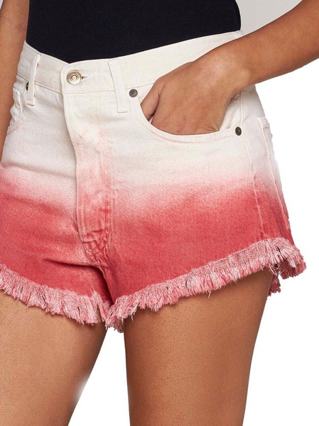 Two-tone Denim Shorts