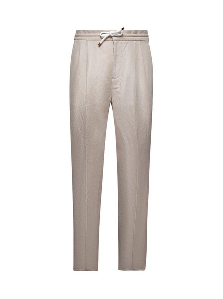Drawstring Tapered Leg Trousers
