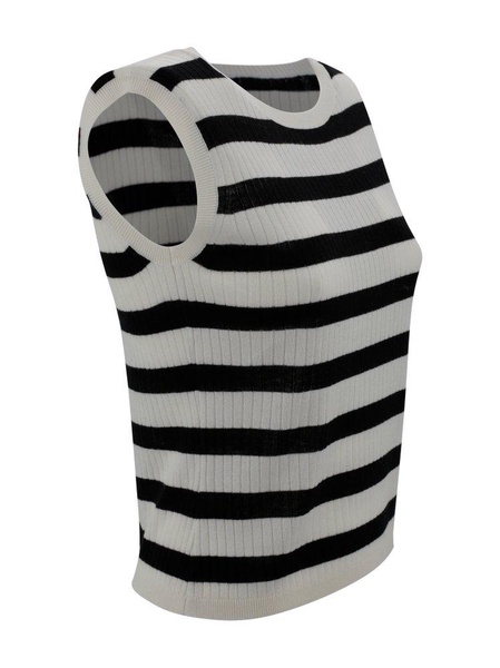 Ribbed Wool And Silk Top