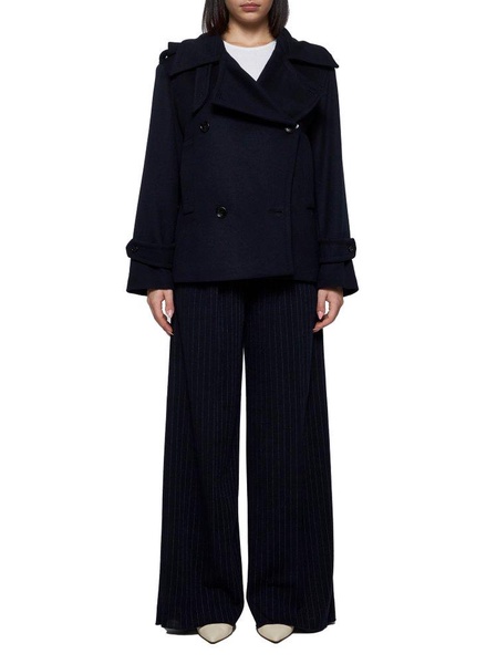 Max Mara 'Laveno' Blue Wool Blend Coat Women