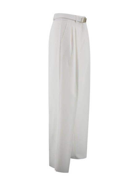 White Triacetate Blend Neottia Pant